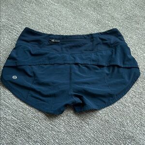 Lululemon Navy Blue Speed Up Low-Rise Lined Short
